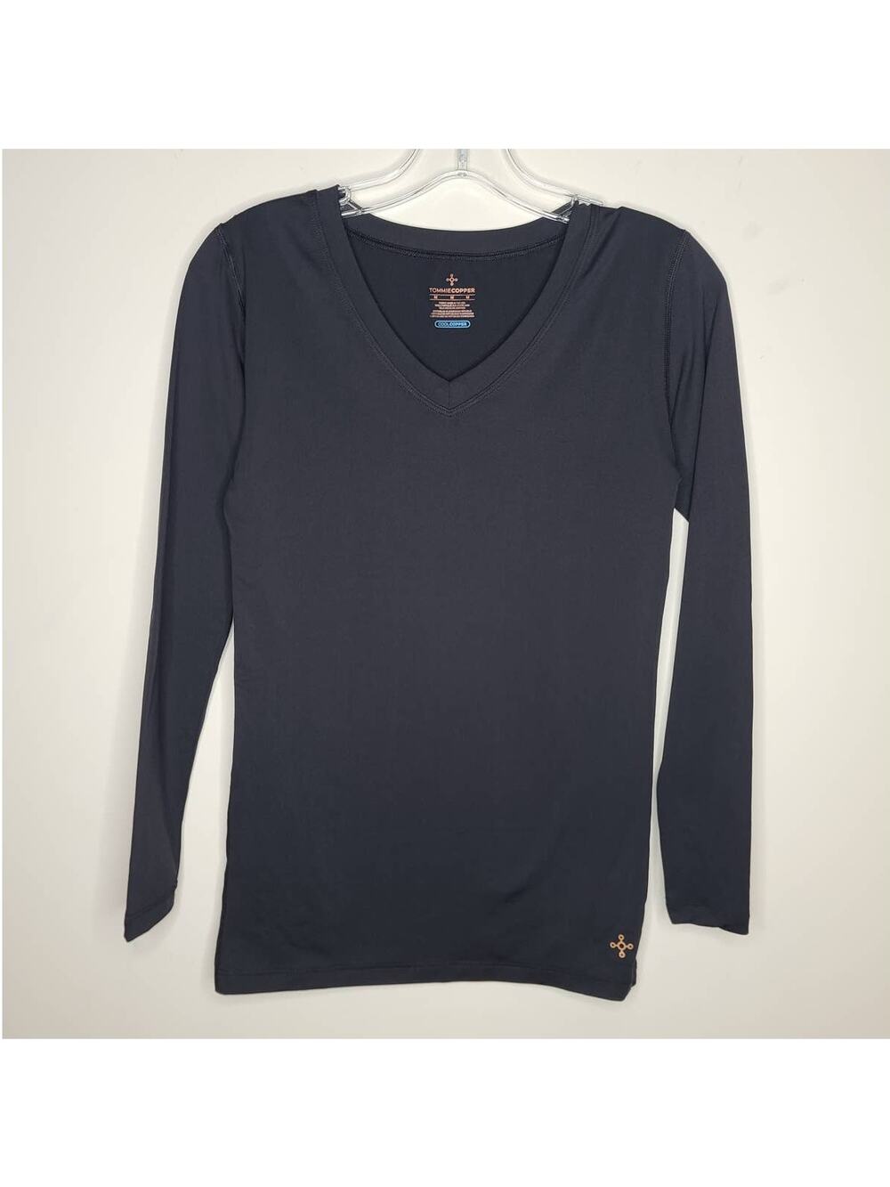 Tommie Copper black long sleeve v-neck shirt - medium